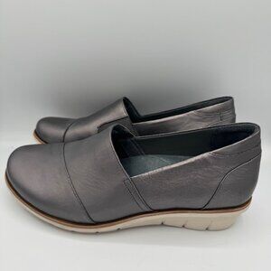 Dansko Women's Julia Slip On Wedge Loafer Metallic Pewter Size 40